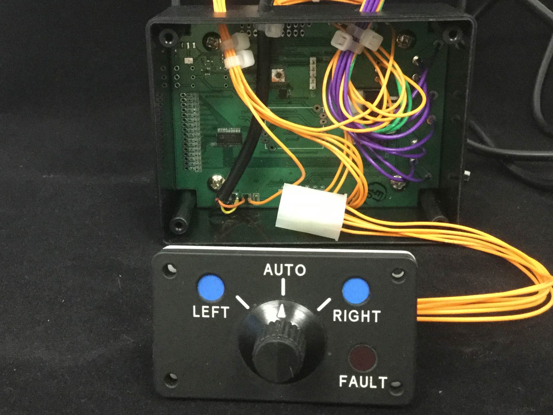 fuel tank controller system component showing left, auto, right and fault