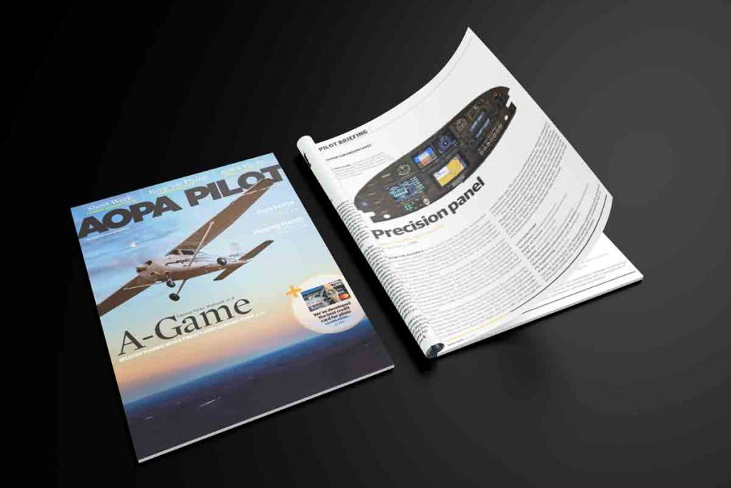 AOPA Pilot magazine mockup of the Precision Panel article