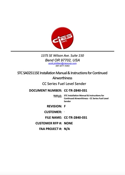 CiES CC Series Installation Instructions