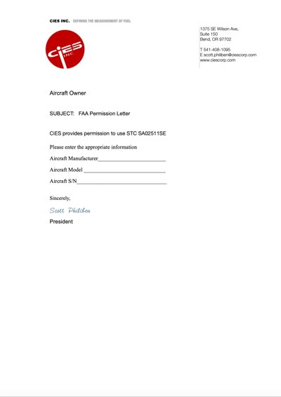 FAA Permission Letter image