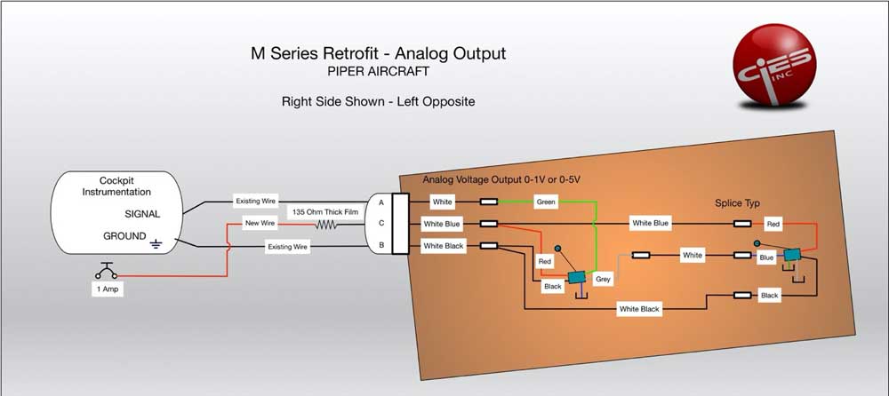 Analog Fuel Sender Schematic for Piper Malibu Only