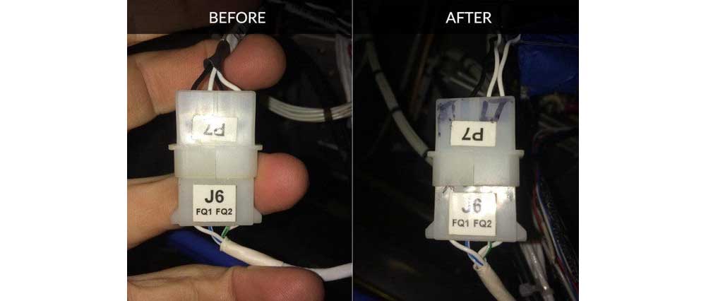 Before and After of JPI Fuel Sender Connections