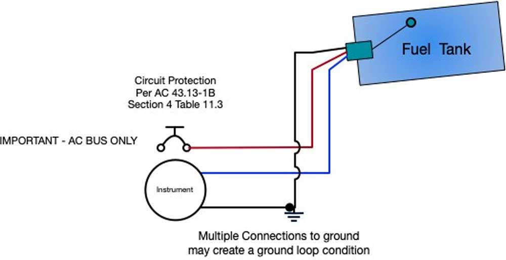 Fuel Sender Schematic or Illustration of a Single Sender Per Tank